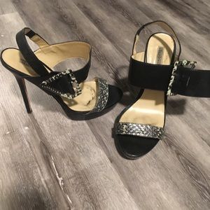Black and green snakeskin Charles david heels